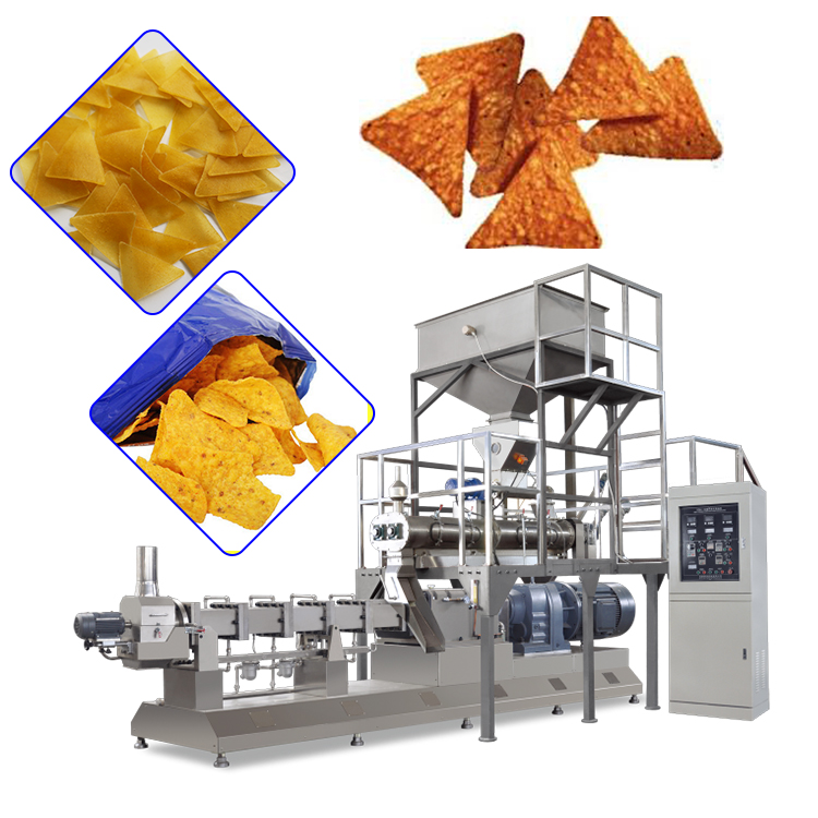 Snack Rework Line The snack food production line can produce various snacks.